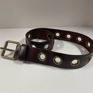 Belt Shak Canada Brown Leather Grommet Belt Size S